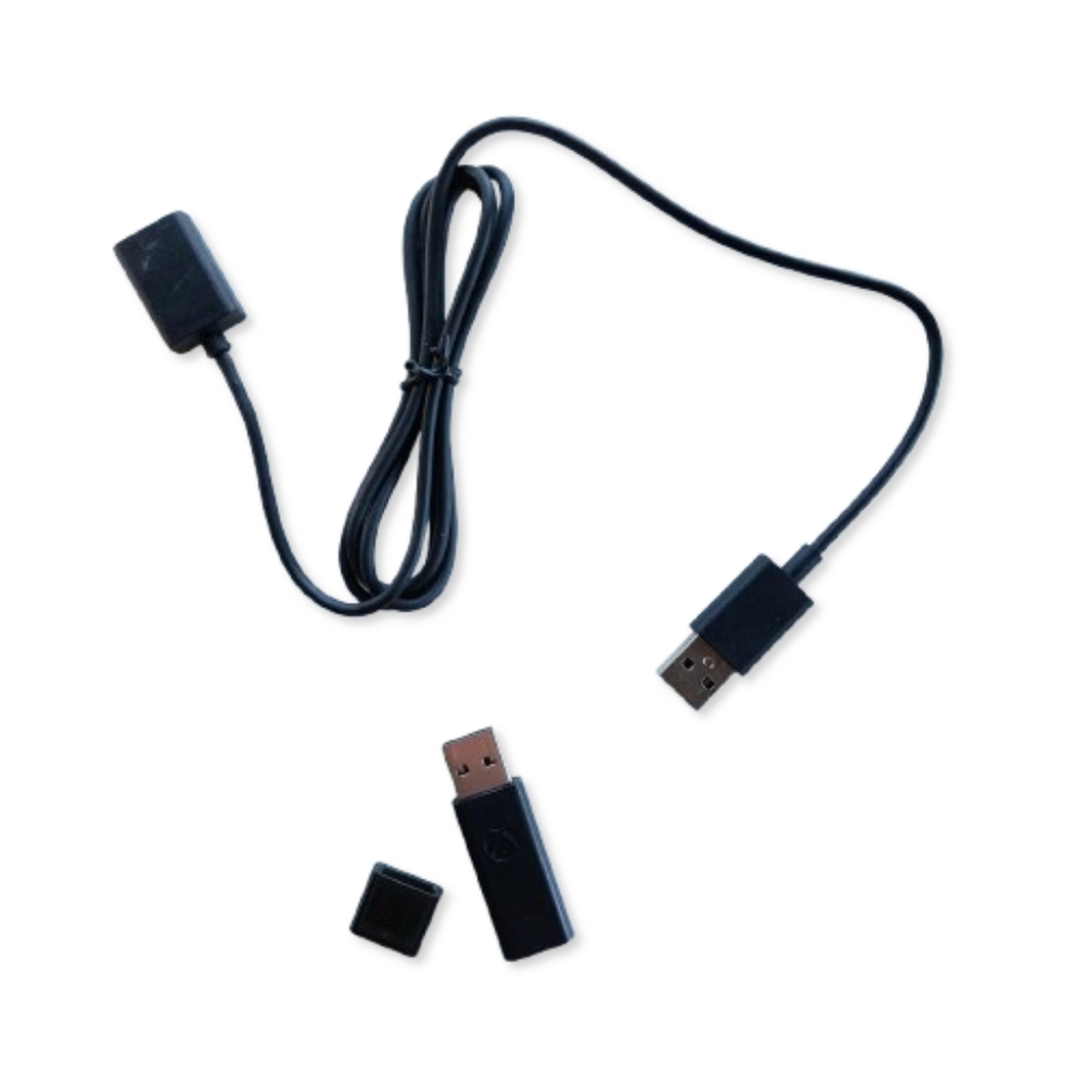 NWOB Microsoft Xbox Wireless Adapter + USB Extender Cable